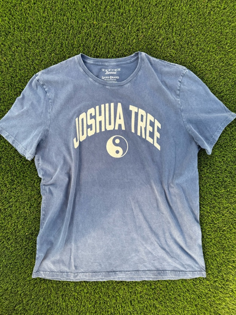 Lucky Brand - Joshua Tree Graphic Tee - Blue with Cream Print
